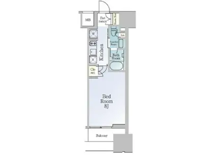 ルフォンブランシェ品川南大井(1K/11階)の間取り写真