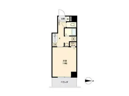 アーバンフラッツ伏見(1K/9階)の間取り写真