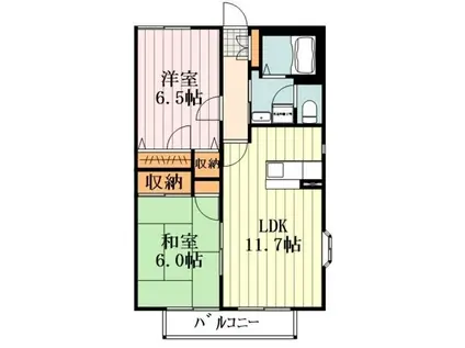 ピュアフィールド(2LDK/1階)の間取り写真