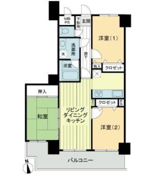ライオンズマンション狭山第3(3LDK/10階)の間取り写真