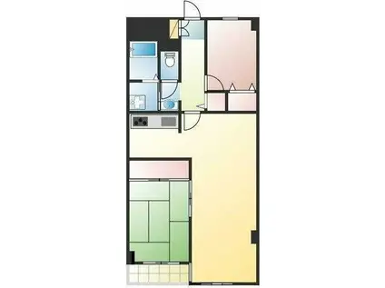 プリモ壱番館(2LDK/2階)の間取り写真