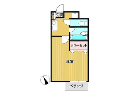 ステイツ宮崎台(1K/1階)の間取り写真