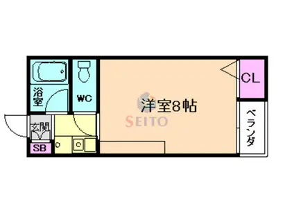 静佳ハイツ(1K/3階)の間取り写真