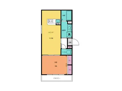 SALENA(1LDK/3階)の間取り写真