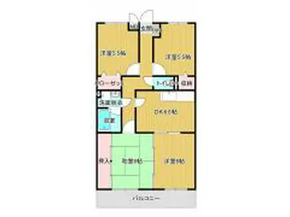 グランコート中郷(4DK/2階)の間取り写真