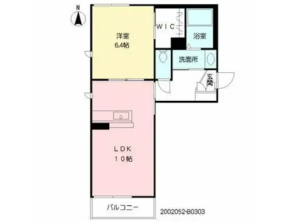 シャーメゾンさくらB棟(1LDK/3階)の間取り写真