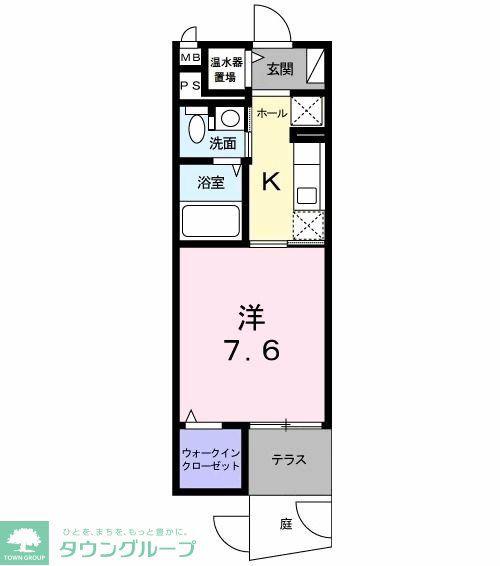 グレイスメロウ(1K/1階)の間取り写真