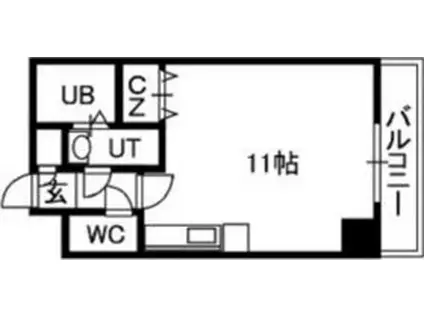 セントポーリア カルーア(ワンルーム/4階)の間取り写真