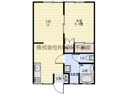 栄コーポ(1LDK/1階)の間取り写真