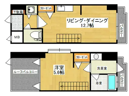 レキシントン・スクエア桜坂(1LDK/6階)の間取り写真