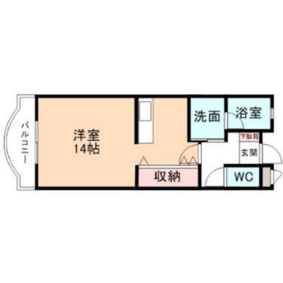 ヴァンヴェール(ワンルーム/2階)の間取り写真