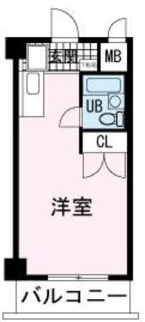 第2のぼりマンション(ワンルーム/1階)の間取り写真