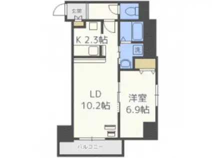 サンコート本郷通ガーデンヒルズ(1LDK/5階)の間取り写真