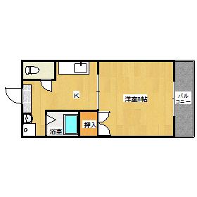 ブライトライツ高島パートⅡ(1K/4階)の間取り写真