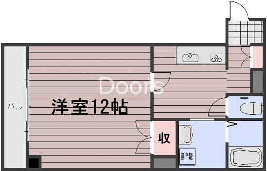 エレガンス京町(1K/8階)の間取り写真