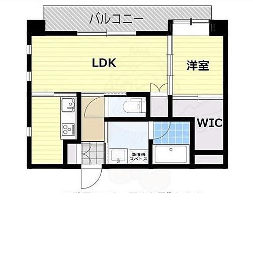 ヴィラ博丈下川端(1LDK/3階)の間取り写真