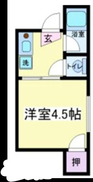 ビラ長居(1K/1階)の間取り写真