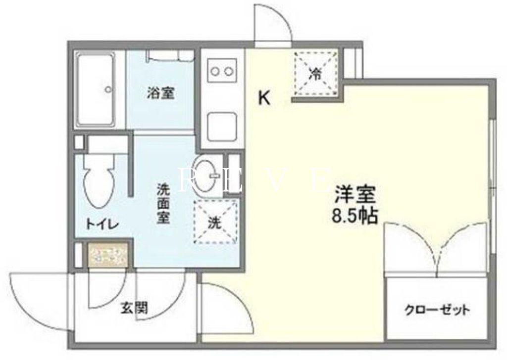 LAPIS PARK 四谷三丁目(ワンルーム/2階)の間取り写真