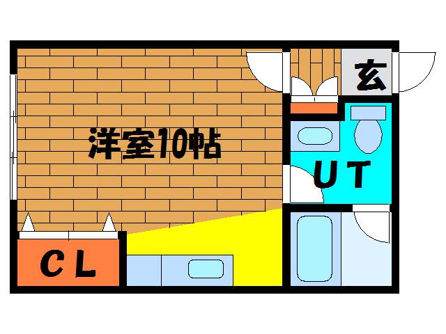 ワイズリーレジデンスVI(ワンルーム/2階)の間取り写真