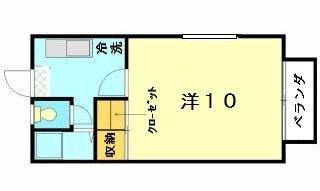 ルーラルハウス(1K/2階)の間取り写真