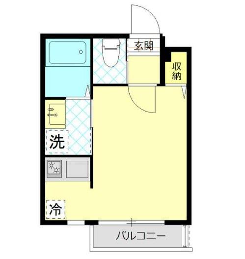 REMASA大井町(ワンルーム/1階)の間取り写真