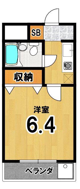 森マンション7(1K/3階)の間取り写真