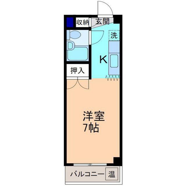 ラベイユ(ワンルーム/1階)の間取り写真
