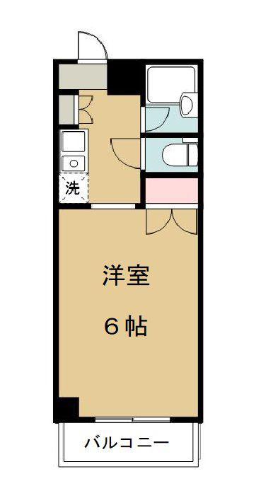 コスモパレス(1K/1階)の間取り写真