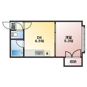 グリーンコート青葉(1DK/2階)の間取り写真