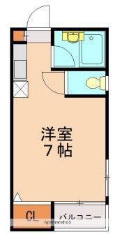 アスティ室見(ワンルーム/1階)の間取り写真
