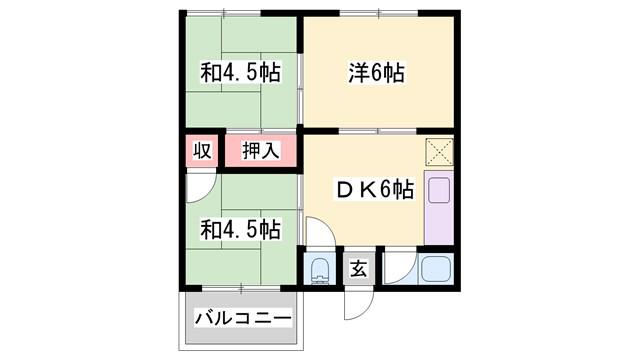 シティビル(3DK/3階)の間取り写真