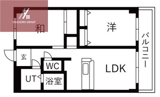 エトワール喜連(2LDK/4階)の間取り写真