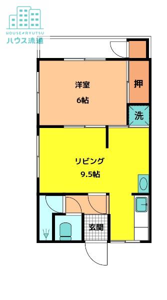 PEACE HOME(1LDK/1階)の間取り写真