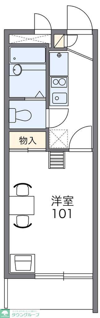 レオパレスMASA100(1K/3階)の間取り写真