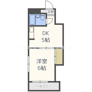 フレール千里(1DK/4階)の間取り写真