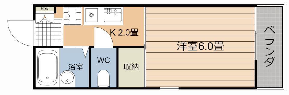 プレジールゆみ(1K/1階)の間取り写真