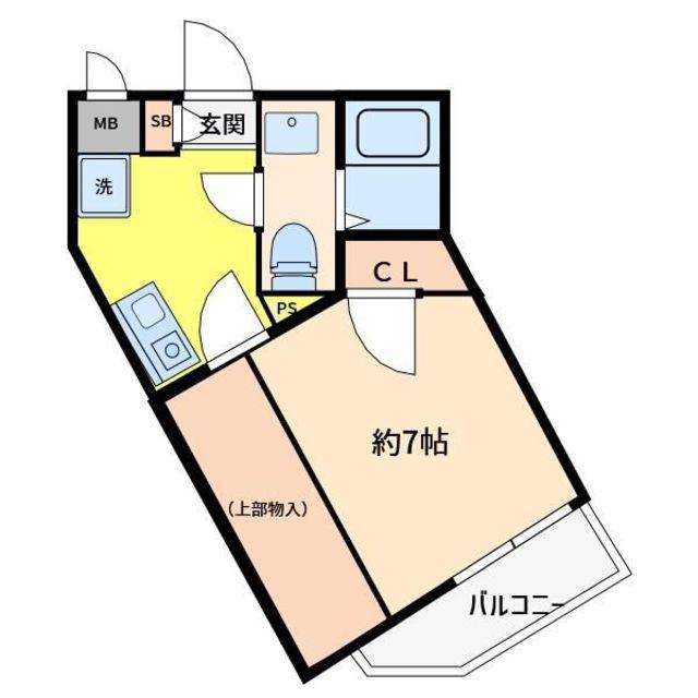 FLATS70(1K/3階)の間取り写真