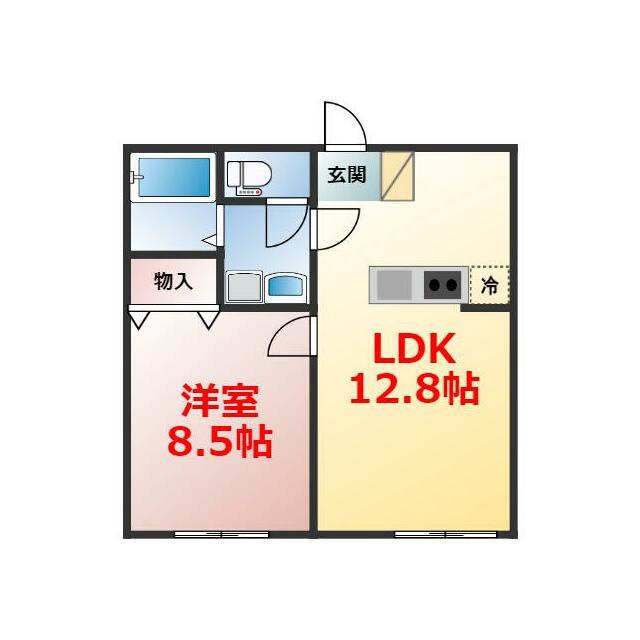 E・スタイリオ小田原(1LDK/1階)の間取り写真