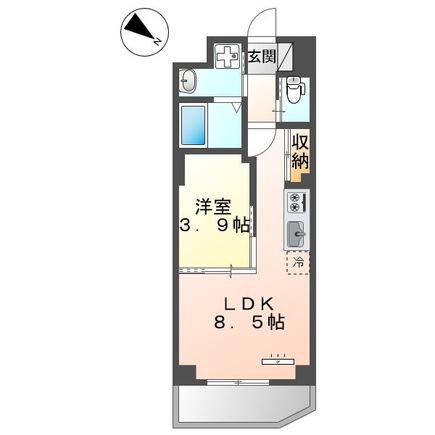 アルヴェージュ(1LDK/3階)の間取り写真