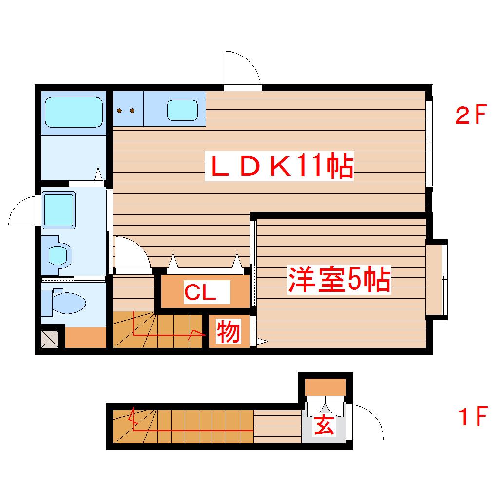 サンハイム72(1LDK/2階)の間取り写真