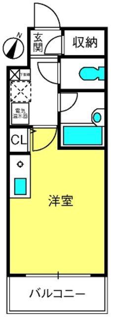 アンセラジオ新越谷(1K/8階)の間取り写真