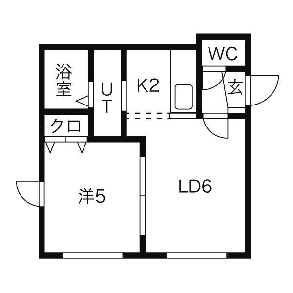 ブランノワール湖水(1LDK/3階)の間取り写真