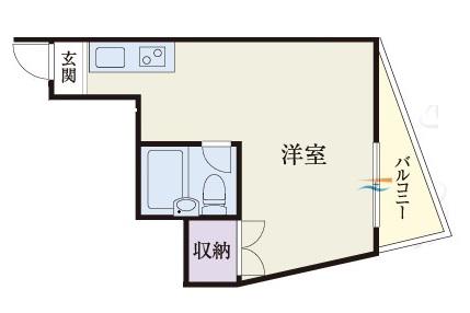 BCASA鶴巻温泉IIRE-BORN(ワンルーム/3階)の間取り写真