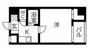 スカイコート文京湯島(1K/4階)の間取り写真