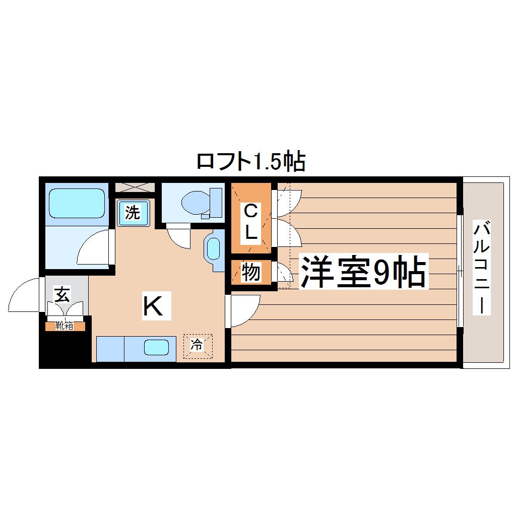 Tコンフォート(1K/1階)の間取り写真