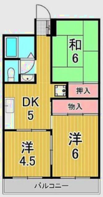 アーバンハイツ飯野(3DK/2階)の間取り写真