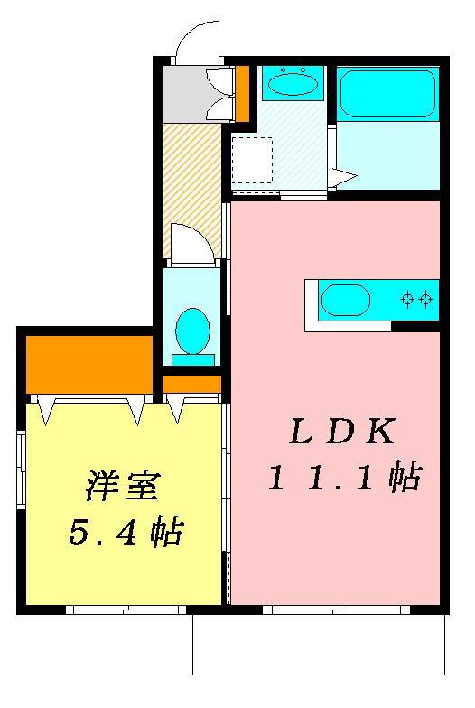 シャーメゾン柏I(1LDK/2階)の間取り写真