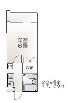 アルファ・ネクスト(1K/2階)の間取り写真