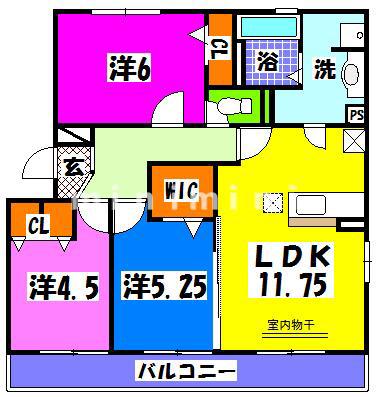 アゲラータム(3LDK/2階)の間取り写真
