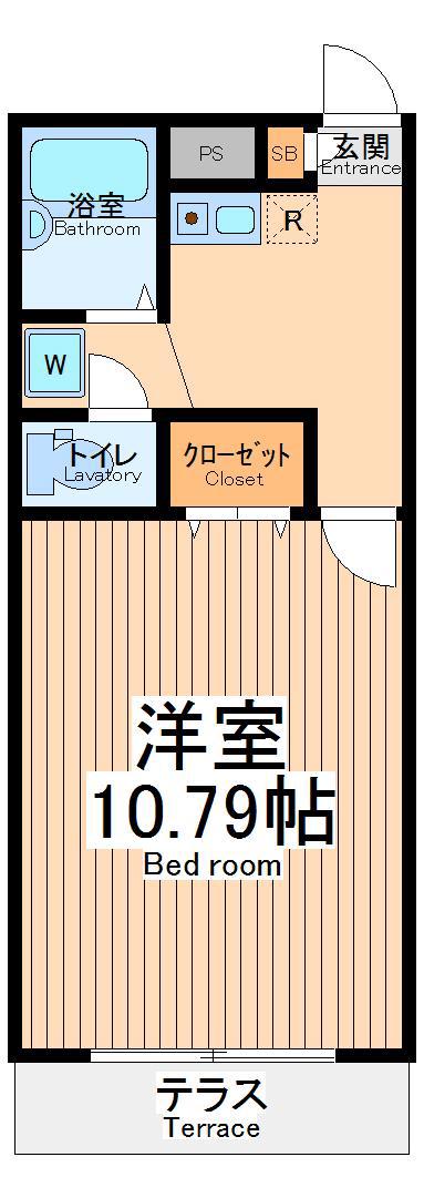 アムール中原(1K/2階)の間取り写真